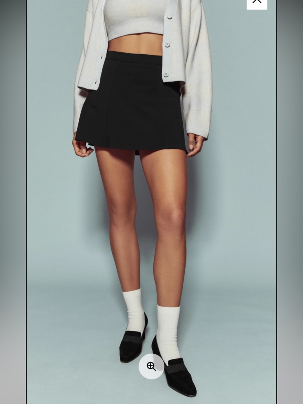 Reformation Liene Skort Black Size Large NWT